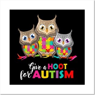 Autism Puzzle Owls Posters and Art